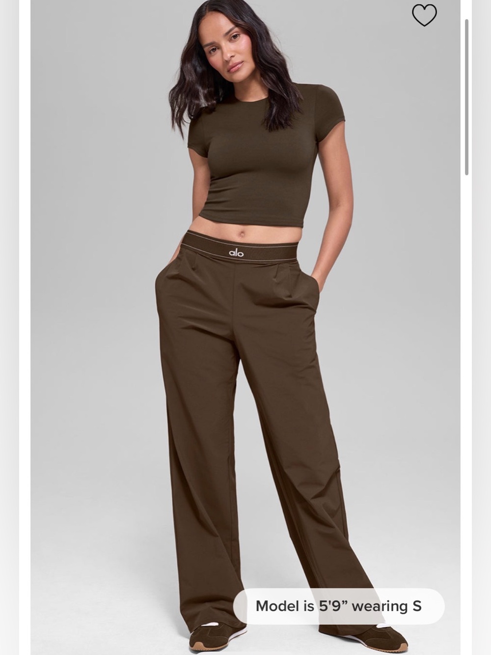 ALO Yoga Wide-Leg Lounge Pants in Espresso